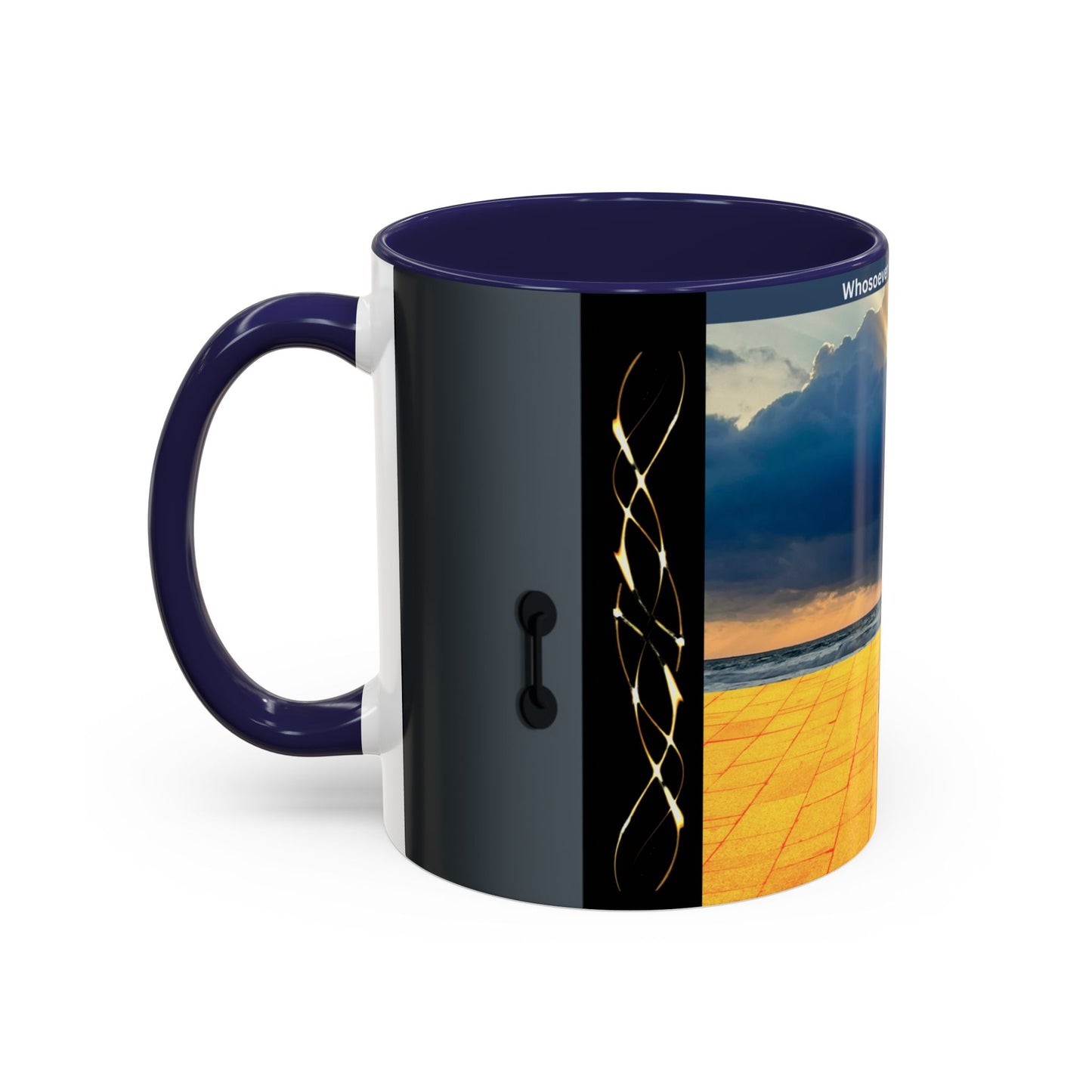 Coffee Mug — 'Whosoever Will Let Him Come' Inspirational Scenic Accent Mug (11/15 oz)