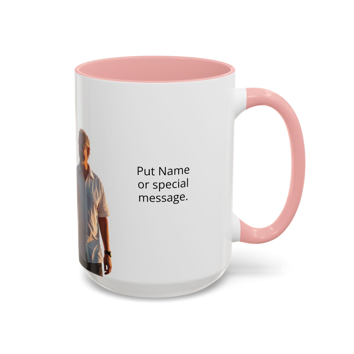 Personalized Photo Accent Coffee Mug Custom Name or Message
