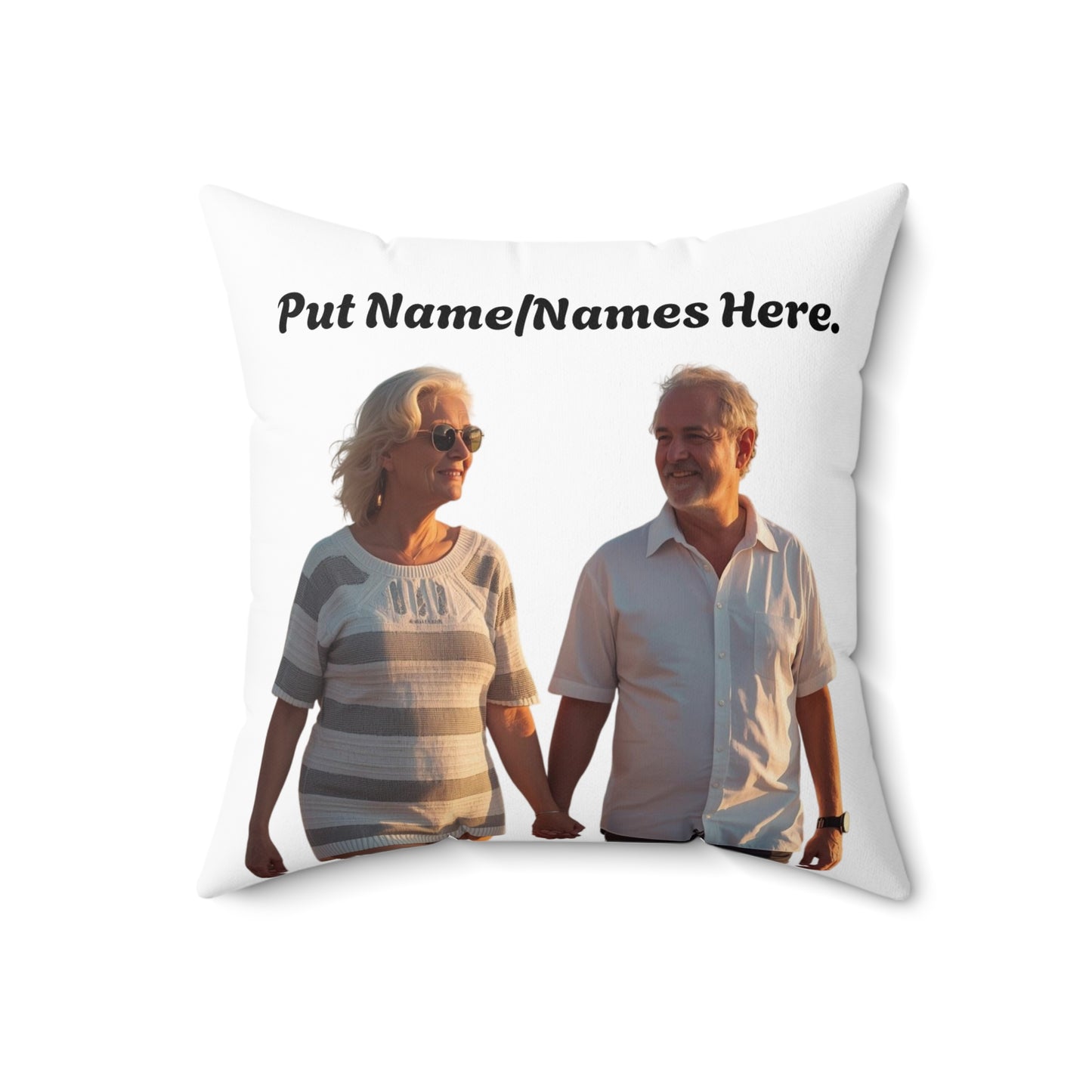 Personalized Photo Pillow Custom Names & Message Throw Pillow for Parents
