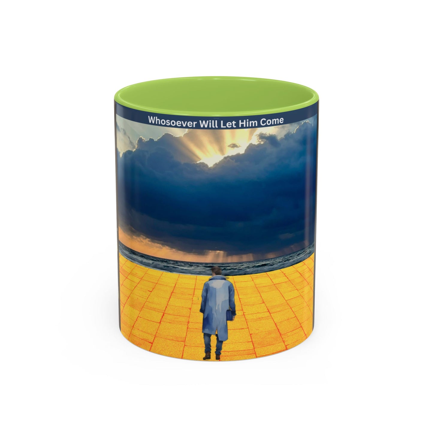 Coffee Mug — 'Whosoever Will Let Him Come' Inspirational Scenic Accent Mug (11/15 oz)