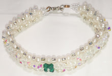 Load image into Gallery viewer, Emerald green and Ruby red center, white and crystal Bracelets
