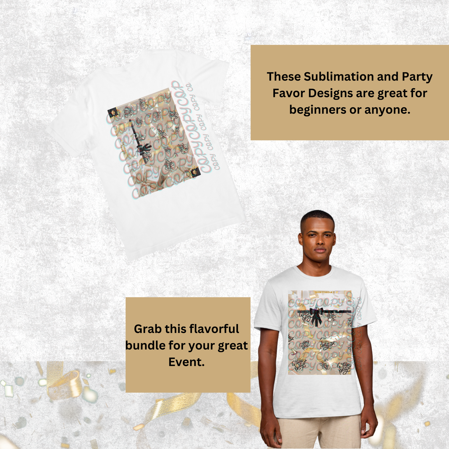 Sublimation and Party Favor Printable Birthday bundle gender neutral anyone. Editable Name. Printable you only can edit name.