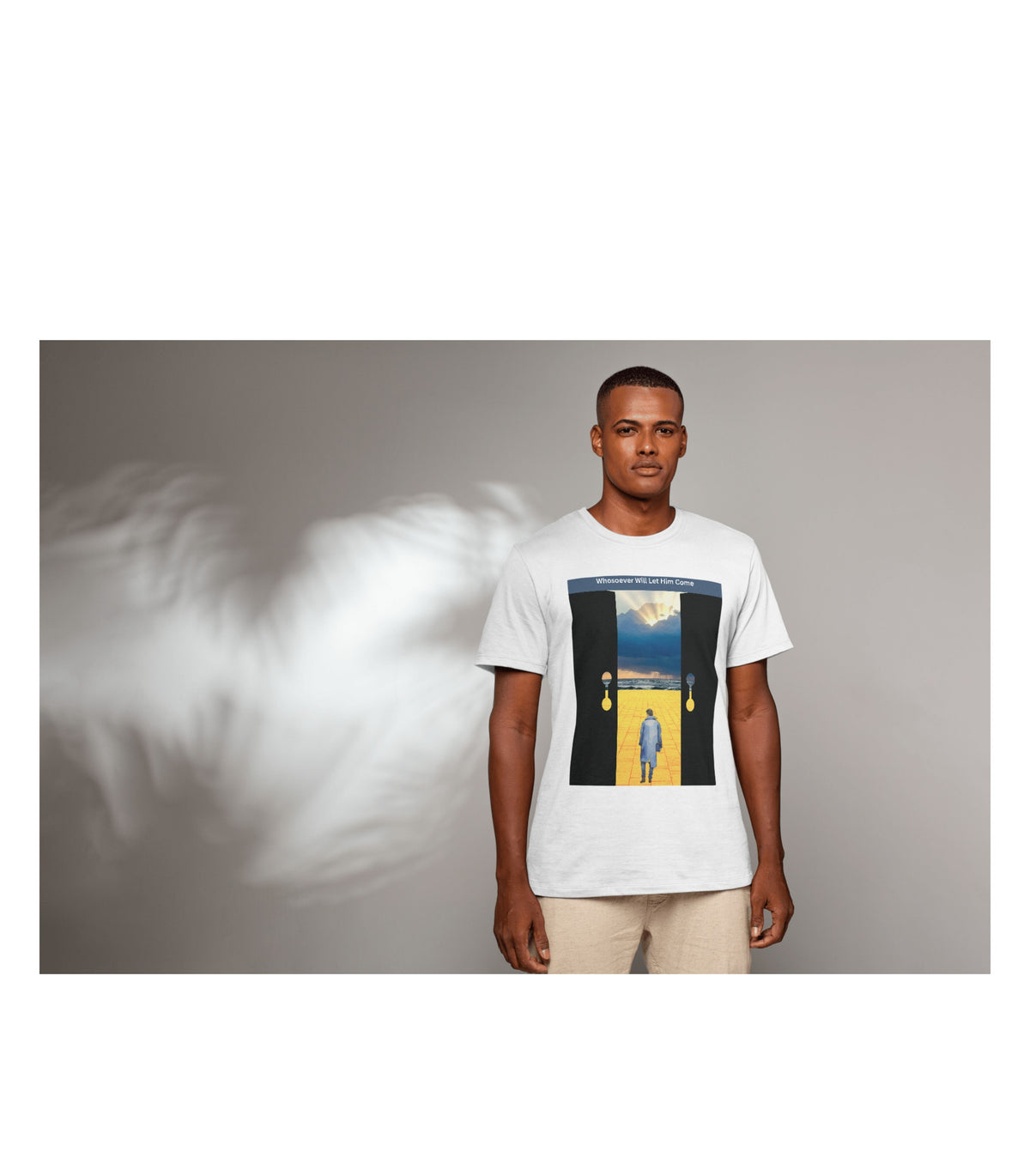 Surreal Journey Tee: Whosever Will Let Him Come" Graphic Cotton T‑Shirt