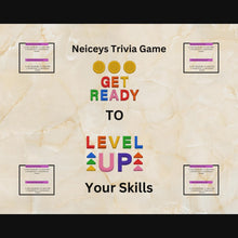 Load and play video in Gallery viewer, Bible: Go ahead and get your study on, while having fun by playing this amazing Bible trivia quiz game. Come and Level up, It&#39;s Game Time!
