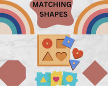 Load and play video in Gallery viewer, Matching Shapes Activity with printable cards and board.
