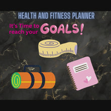 Load and play video in Gallery viewer, Health and Fitness Planner. A Journal to help guide you through your fitness Journey.
