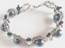 Load image into Gallery viewer, Silver/grey faux pearl Bracelet

